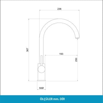 Adell Ronda Mutfak Bataryası - Arıtma Çıkışlı- Krom 3/8