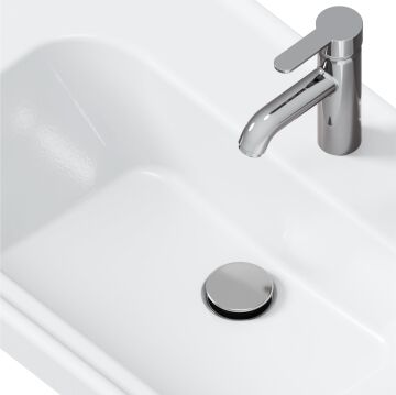 Aqua Bagno Smart Taşma Deliksiz Pop-up Sifon , Parlak Krom  Başlıklı , (1 -1/4)